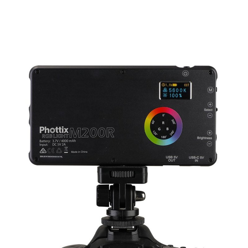 Phottix M200R RGB Light 內置電池迷你補光燈