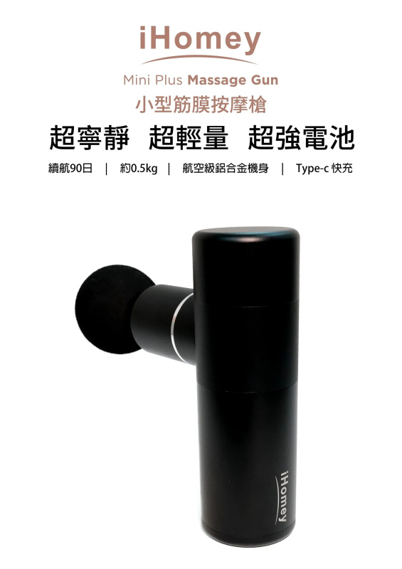 【8折】美國 iHomey - Mini Plus 小型筋膜按摩槍 TD001MG-19A