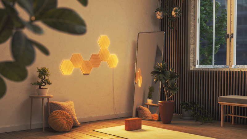 (免運費)Nanoleaf Elements Hexagon 智能拼裝照明燈Starter Kit （7個六角形燈板）(行貨一年保養)