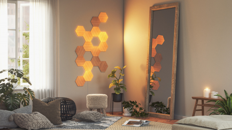 (免運費)Nanoleaf Elements Hexagon 智能拼裝照明燈Starter Kit （7個六角形燈板）(行貨一年保養)