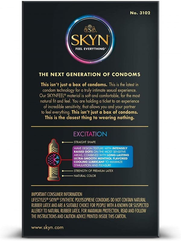 SKYN Excitation 冰感凸點激情 PI安全套 12片裝