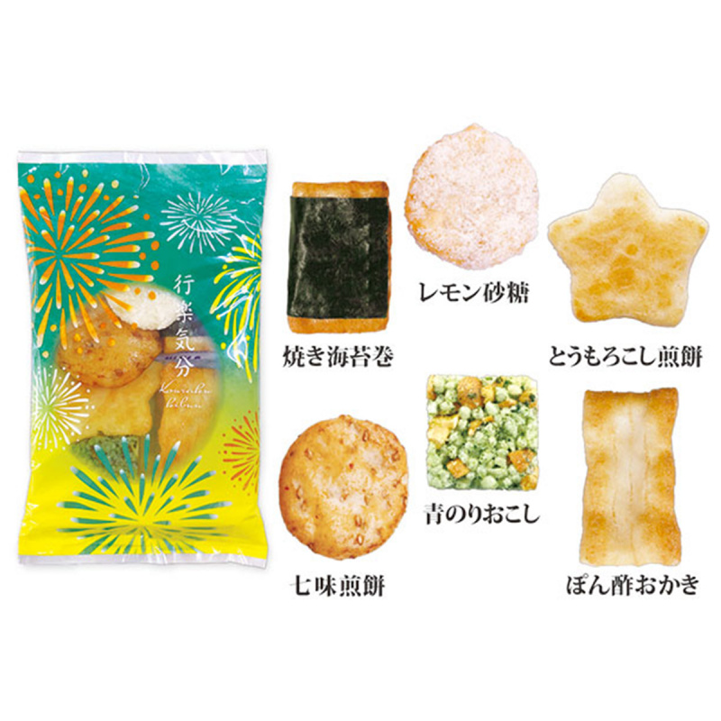 日本 中央軒煎餅  季節限定 迷你6款雜錦特色工藝煎米餅 (5小包)【市集世界 - 日本市集】