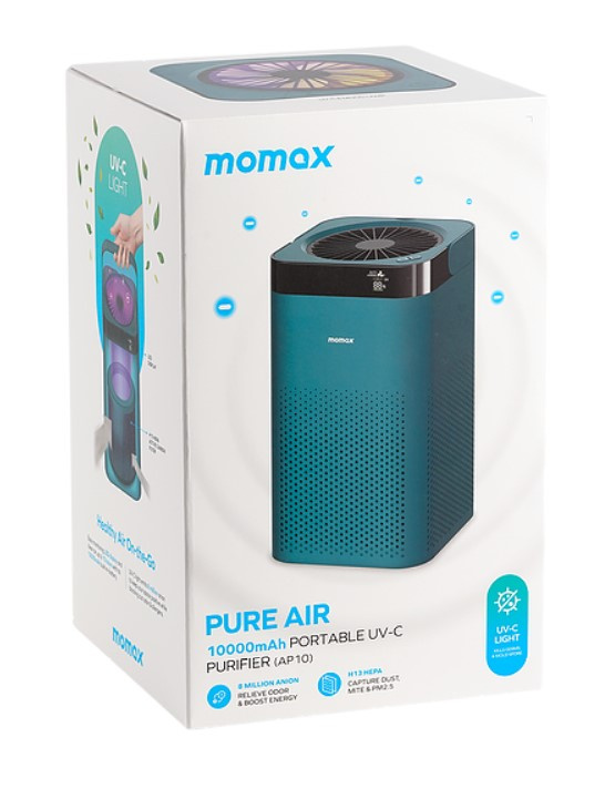 Momax Pure Air 🎈免運費🎈便攜式紫外光空氣淨化機 AP10W(白色)香港行貨