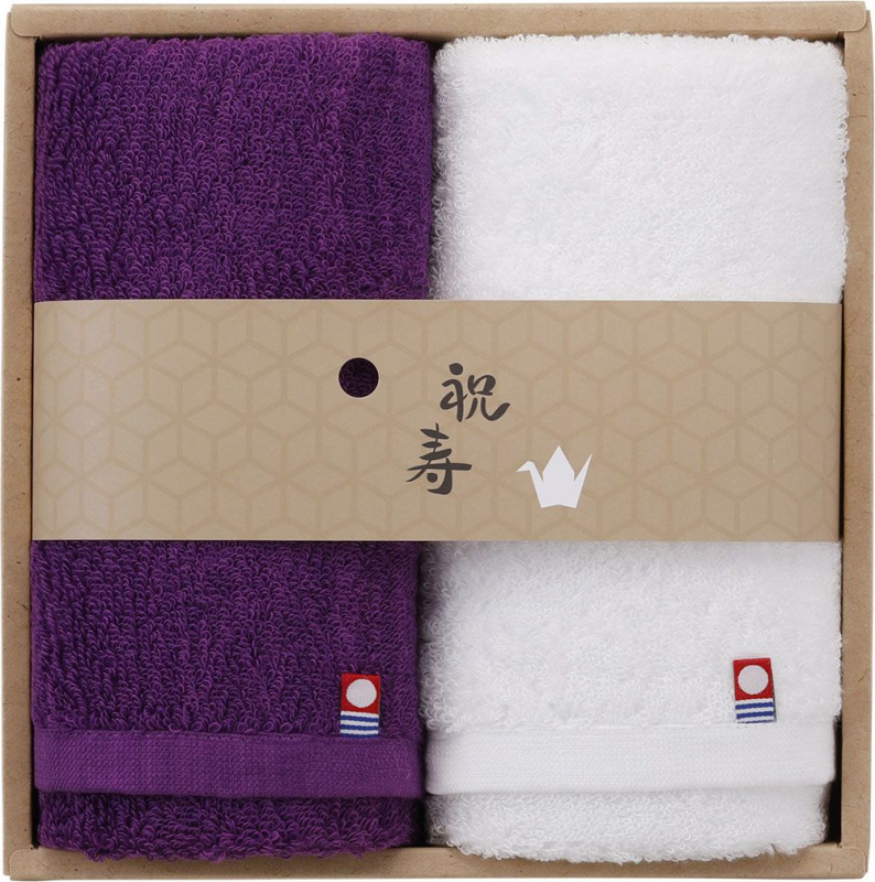 HAYASHI (林) 今治毛巾 GI2021 毛巾 2條裝 (白/紫)