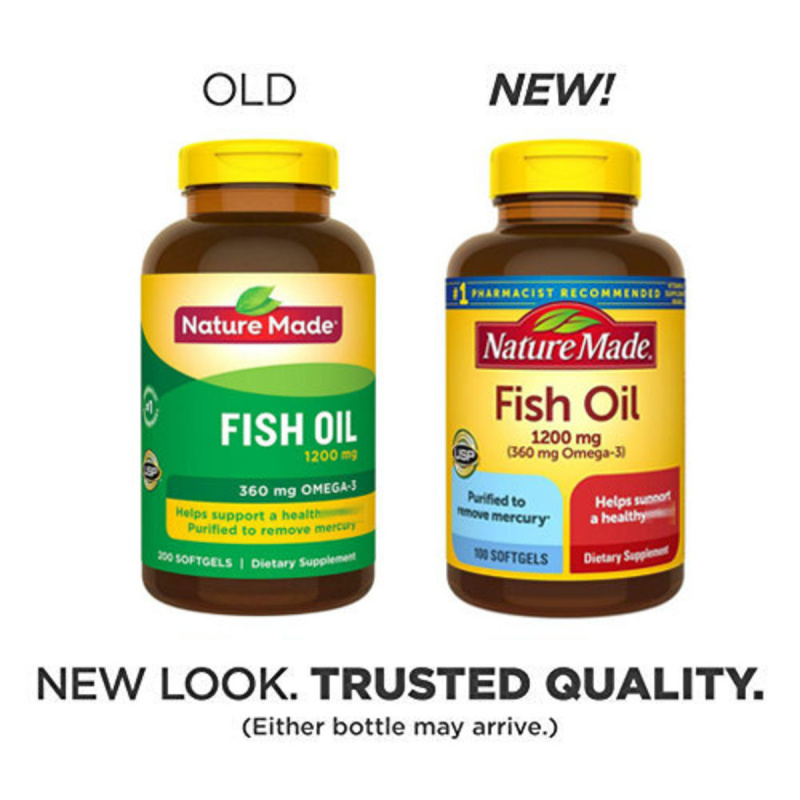 美國 Nature Made 萊萃美Omega-3魚油 1200mg 液態軟膠囊 200粒（EXP 2026）