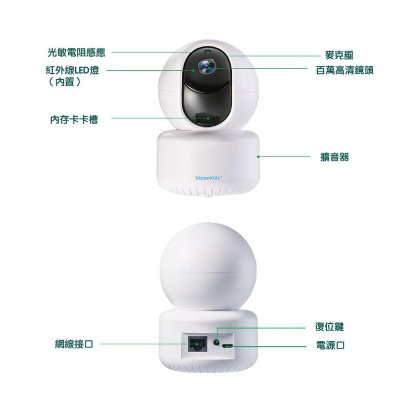 Visionkids Smart Cloud IP Camera 智能視頻嬰兒監視器