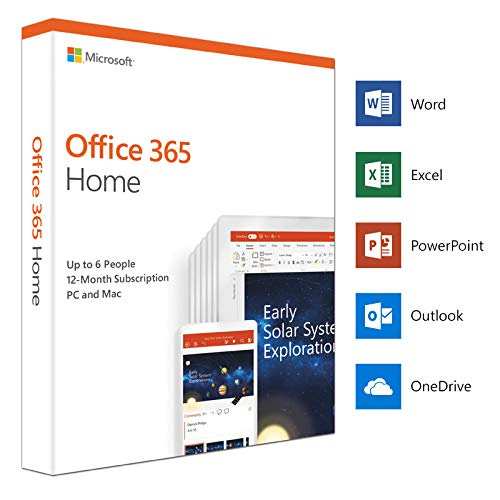 Microsoft Office 365 家用版 - 6 個使用者12個月 (適用於PC 、Mac、Tablet、Phone)