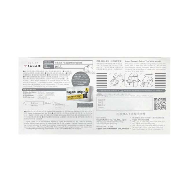 Sagami 相模原創 0.02 (第二代) 36 片裝 PU 安全套