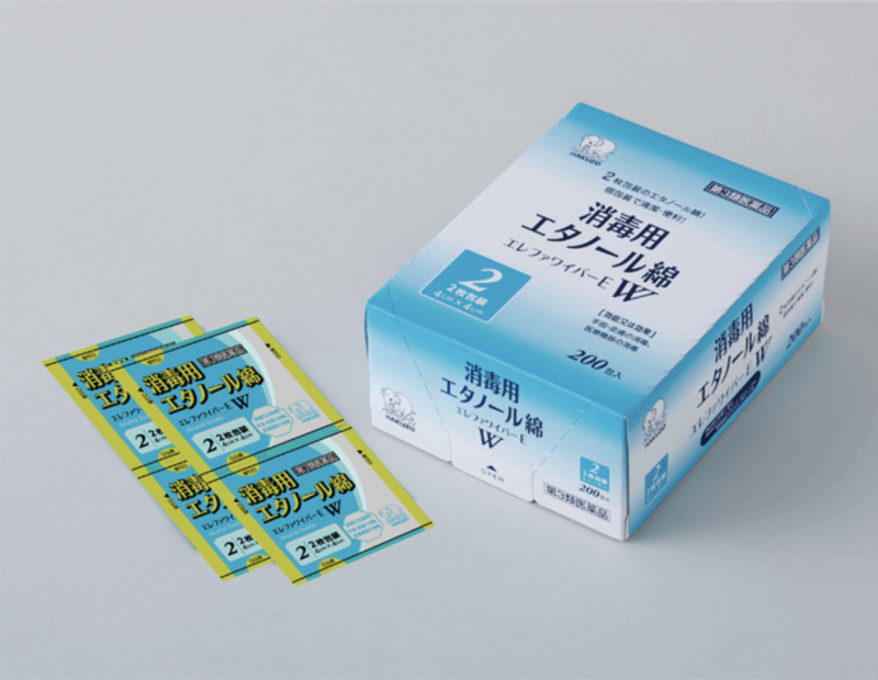 Hakuzo 酒精消毒紙巾 4cm x 4cm x 2片 (一盒200片)