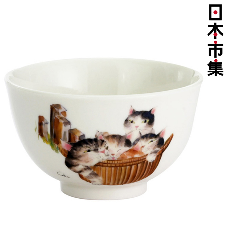 日本 貓雜貨 島貓系列 日本製瓷碗 三花貓 (496)【市集世界 - 日本市集】
