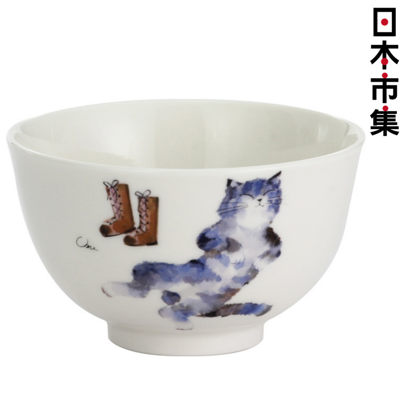 日本 貓雜貨 島貓系列 日本製瓷碗 藍貓 (472)【市集世界 - 日本市集】