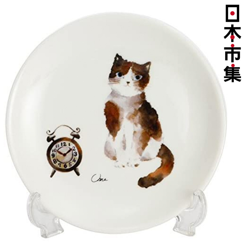 日本 貓雜貨 島貓系列 日本製瓷碟連架 啡貓 (526)【市集世界 - 日本市集】