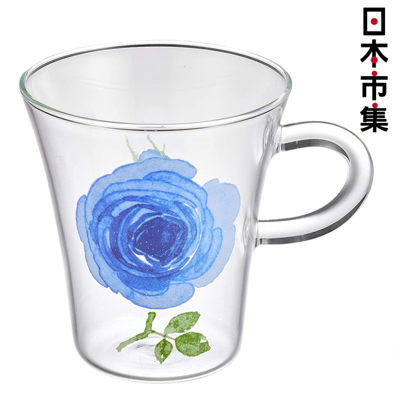 日本 花の恋人 日本製 藍玫瑰 耐熱玻璃杯 235ml【市集世界 - 日本市集】