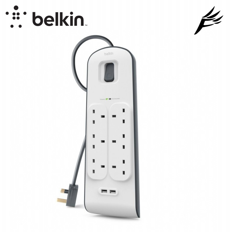 Belkin 2.4 安培 USB 充電 6 位防雷保護拖板