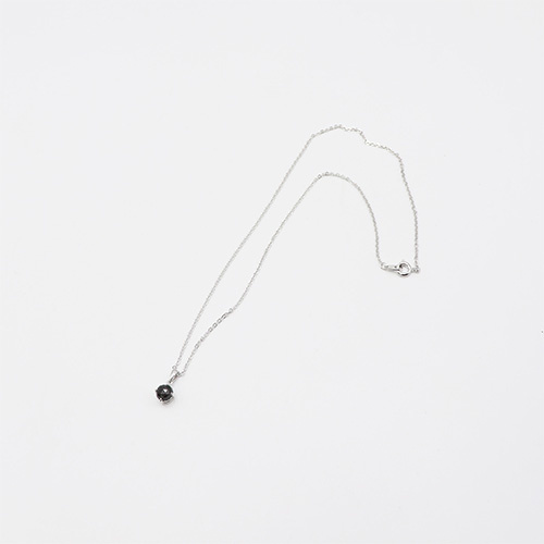 黑色尖晶石玫瑰切工1ct 吊墜項鏈