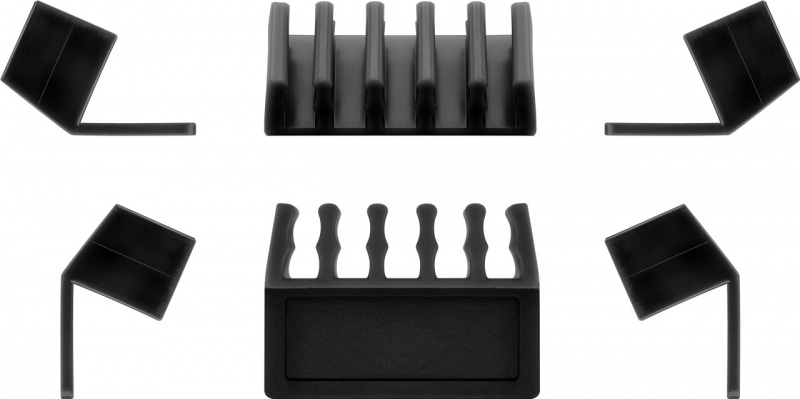 5槽位電線固定器 - 2件裝 (黑色) 集線器 電線收納