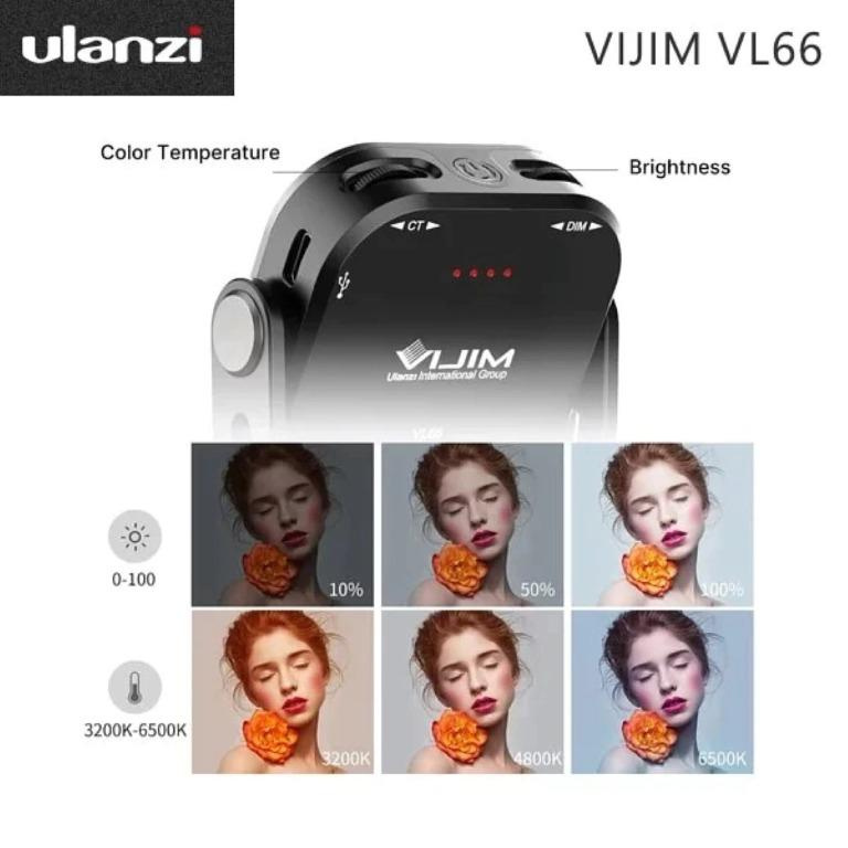 Ulanzi VIJIM VL66 360 Rotating Led Video Light 雙色旋轉溫補光燈