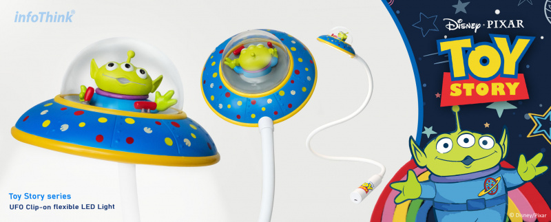 三眼仔USB充電LED任意彎飛碟燈