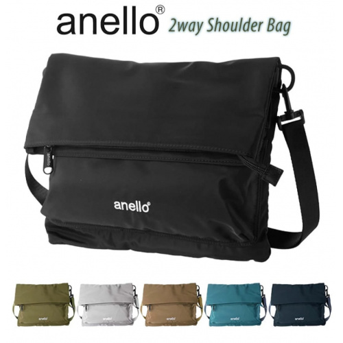 日本 Anello 黑金高密度防水耐用斜揹袋[6色]男女合用