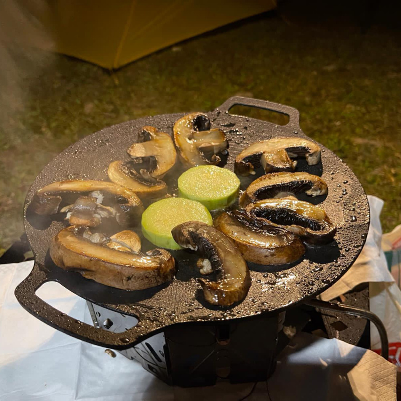 韓國製造 - 不沾年輪迷你燒烤盤 30cm 露營煮食 韓燒 BBQ 日式燒肉 (送燒肉夾)