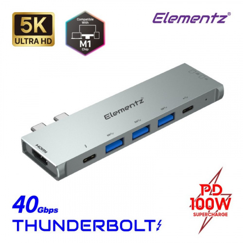 Elementz USB-C 8合1 Type-C HUB擴充器 MC-833T
