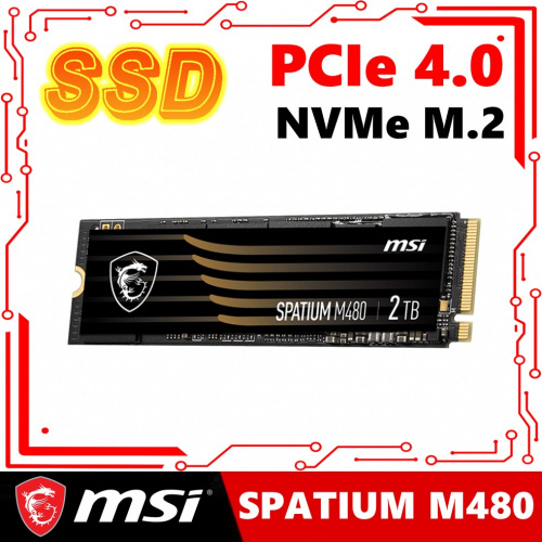 MSI SPATIUM M480 2TB PCIe 4.0 NVMe M.2 SSD