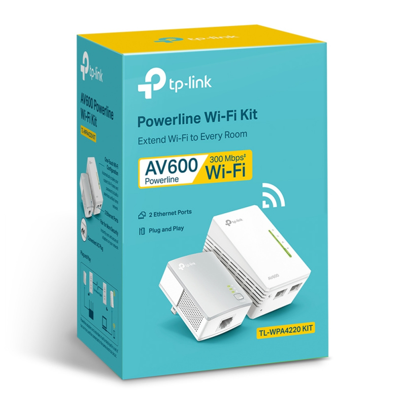 TP-Link 300Mbps AV600 Wi-Fi電力線網路橋接器 WPA4220KIT