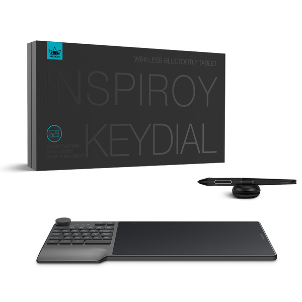 Huion INSPIROY Keydial KD200 二合一單手鍵盤繪圖板