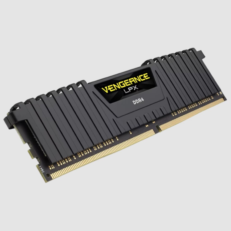 Corsair VENGEANCE® LPX 16GB (2x8GB) DDR4 DRAM 3200MT/s C16 Memory Kit — Black (CMK16GX4M2E3200C16)