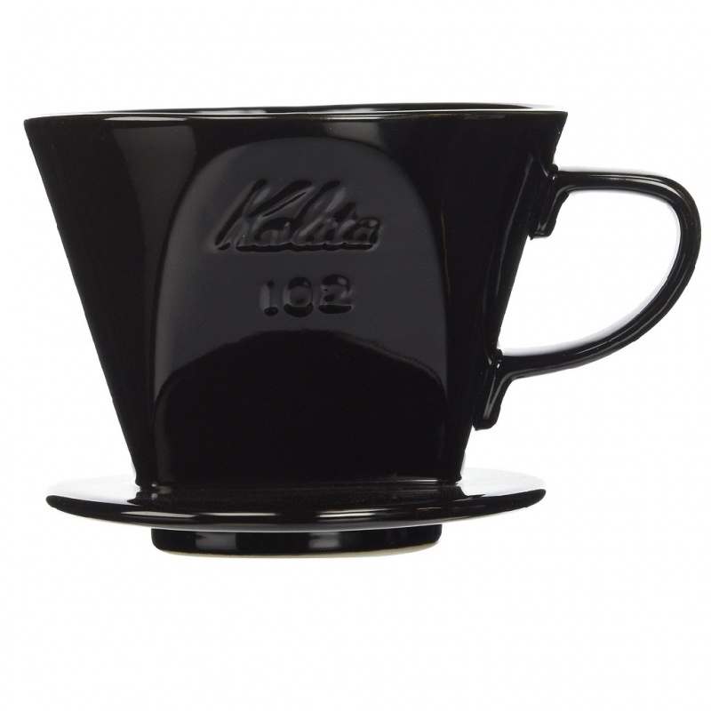 Kalita 陶瓷咖啡濾杯 2-4人份 102-Lotto (黑色) 跟 FP102 咖啡濾紙