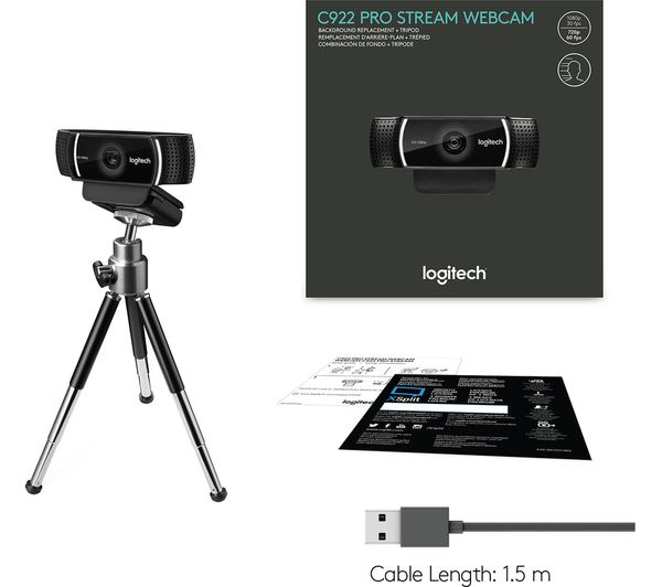 LOGITECH C922 PRO 立體聲直播網絡攝影機