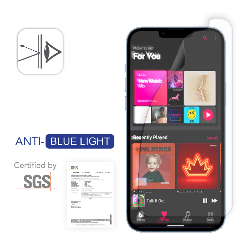 ARMOR iPhone 13 Pro / 13 軟性玻璃防眩光、濾藍光螢幕保護貼
