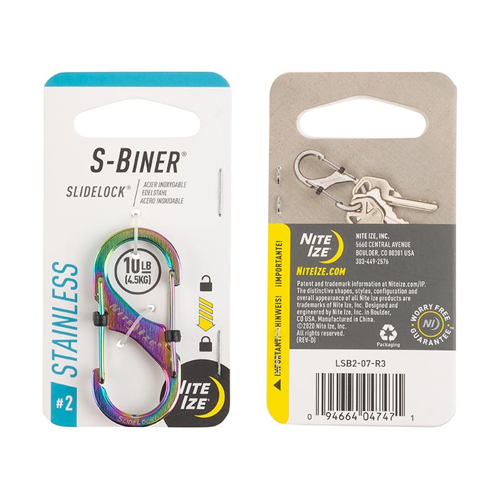 Nite Ize S-Biner #2 SlideLock 8字帶鎖不鏽鋼扣 Niteize LSB2