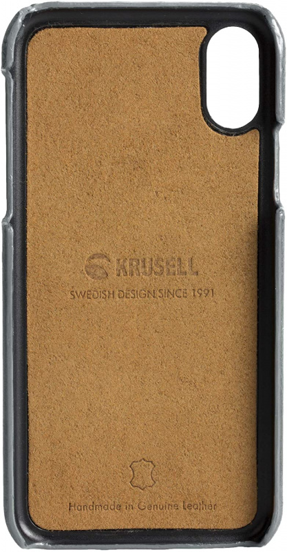 Krusell Sunne 2 Card Cover For Apple iPhone XR 真皮皮套 復古灰色 - (KSE-61471)