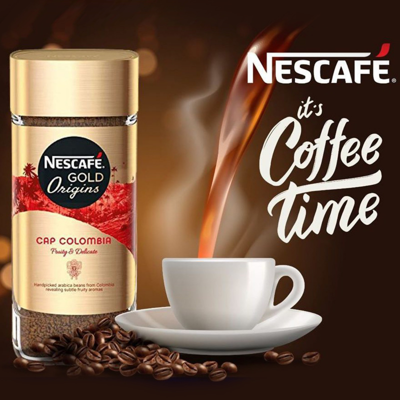 瑞士 雀巢咖啡Nescafe 金裝哥倫比亞即溶咖啡粉 100g【市集世界 - 歐陸市集】
