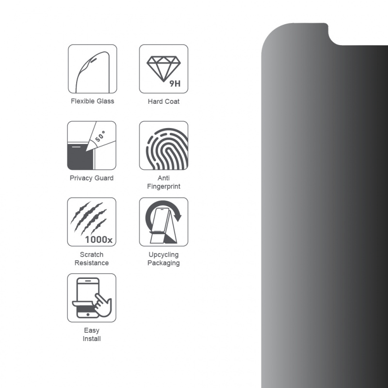 ARMOR iPhone 13 Pro / 13 軟性玻璃9H防窺螢幕保護貼