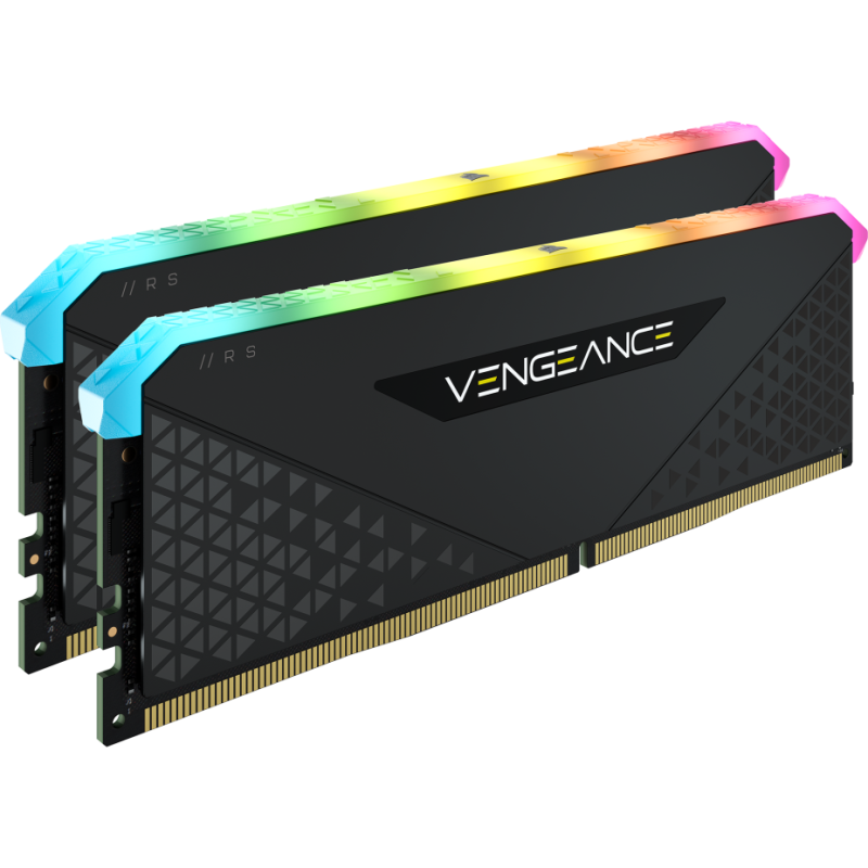 Corsair VENGEANCE® RGB RS 32GB (2x16GB) DDR4 DRAM 3200MT/s C16 Memory Kit — Black (CMG32GX4M2E3200C16)