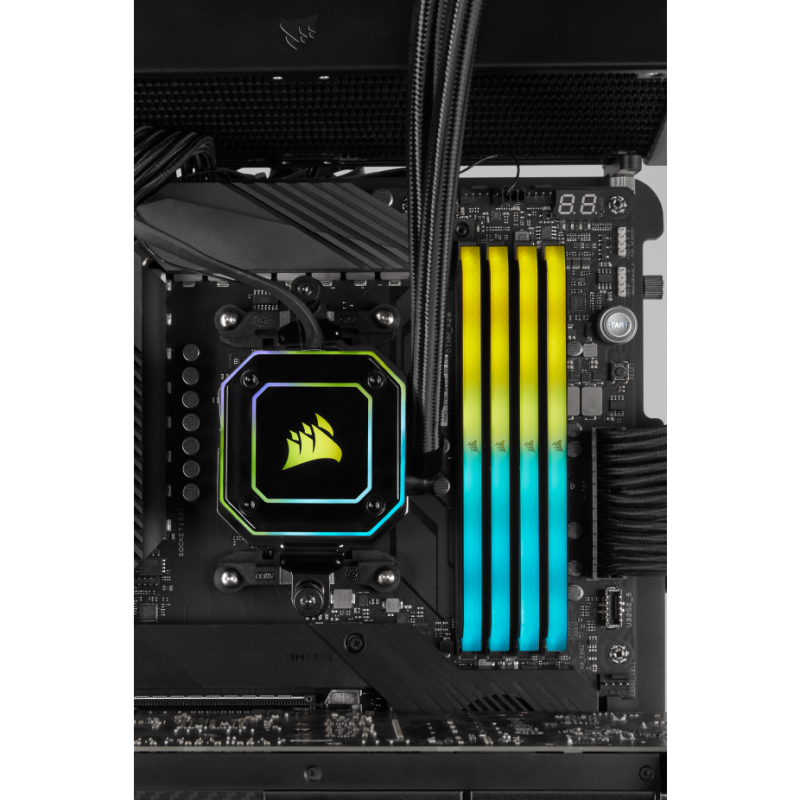Corsair VENGEANCE® RGB RS 32GB (2x16GB) DDR4 DRAM 3200MT/s C16 Memory Kit — Black (CMG32GX4M2E3200C16)
