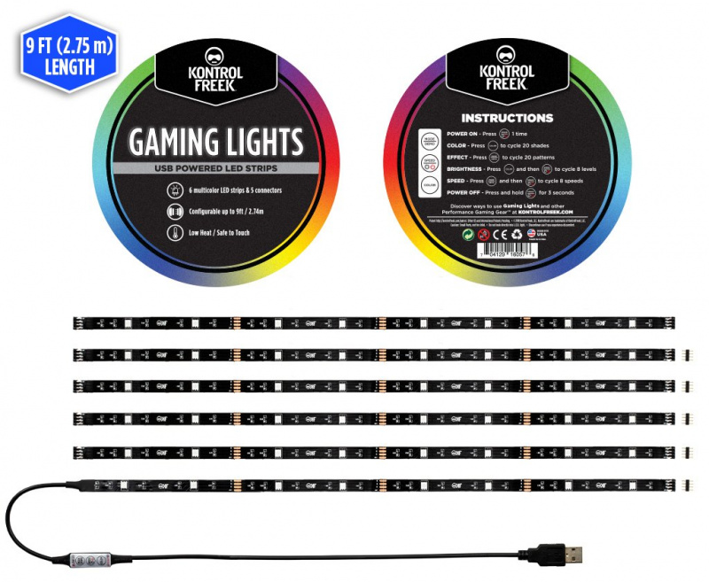 KontrolFreek Gaming Lights - USB-Powered LED Light Strips
