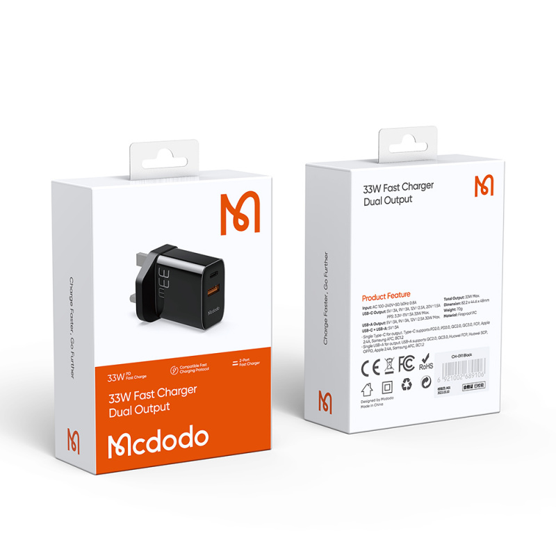 Mcdodo 33W PD  / QC3.0 Wall Charger CH-091