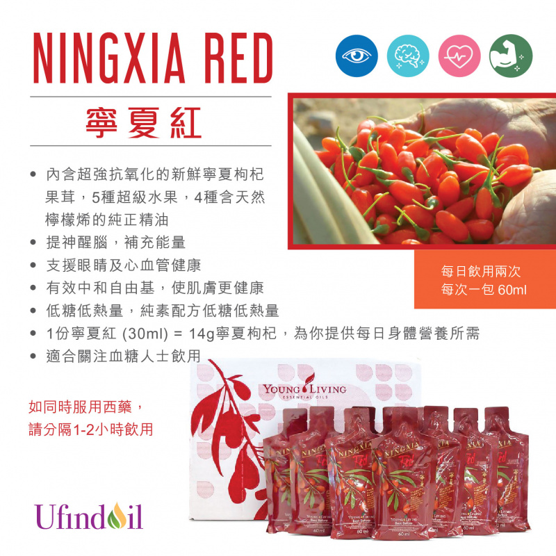 保健養生飲寧夏紅!  超級抗氧化 無化學添加 1盒30包 , 護眼三寶之一 NingXia Red, Natural Antioxidant 30 Packs, USA