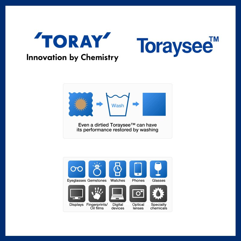 日本 東麗 Toraysee™超微細纖維特效鏡頭布/眼鏡布 (三角形款式)