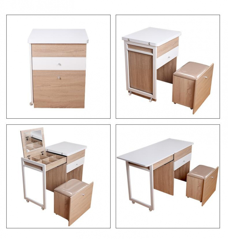 MerryRabbit -多功能伸縮梳妝檯書桌MR-306