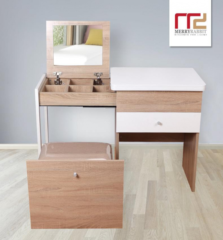 MerryRabbit -多功能伸縮梳妝檯書桌MR-306