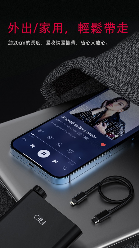 FiiO LT-LT3 (Type-C 轉 Lightning 轉接線 20cm)
