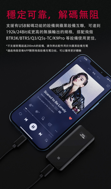 FiiO LT-LT3 (Type-C 轉 Lightning 轉接線 20cm)