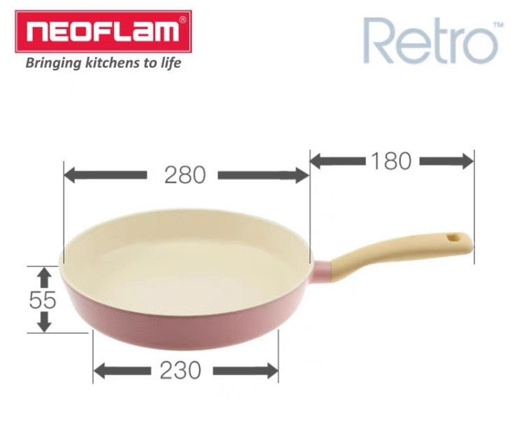 Neoflam-Retro系列 水晶公主不沾鍋- 煤氣爐專用EC-RD-S18-B