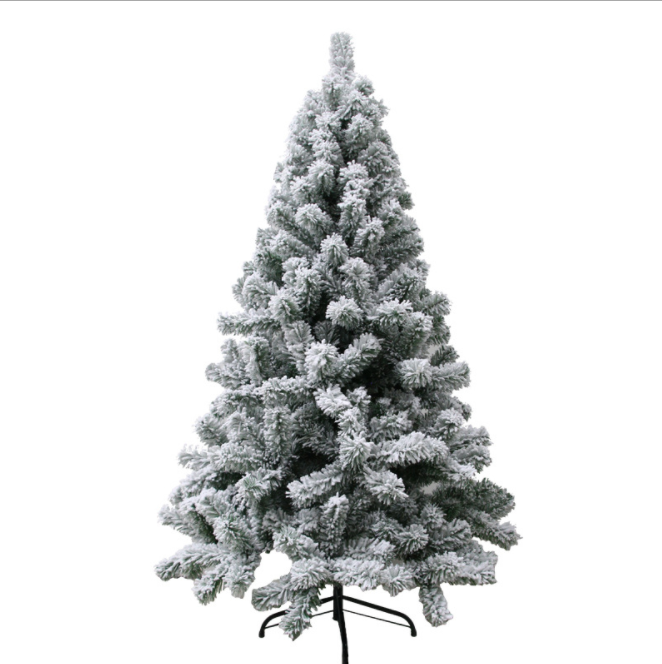 1.1M 植絨聖誕樹白色加密噴雪 仿真聖誕樹