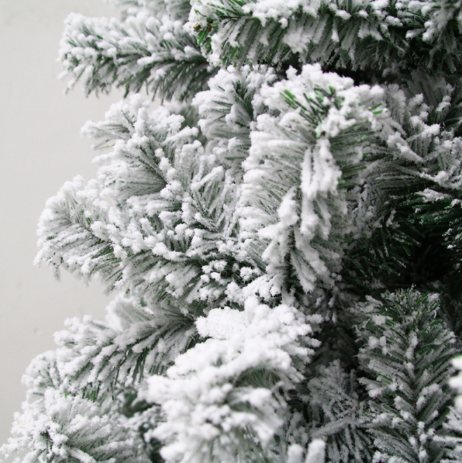 1.1M 植絨聖誕樹白色加密噴雪 仿真聖誕樹