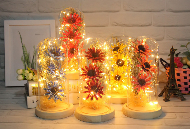 LED太陽乾花聖誕裝飾